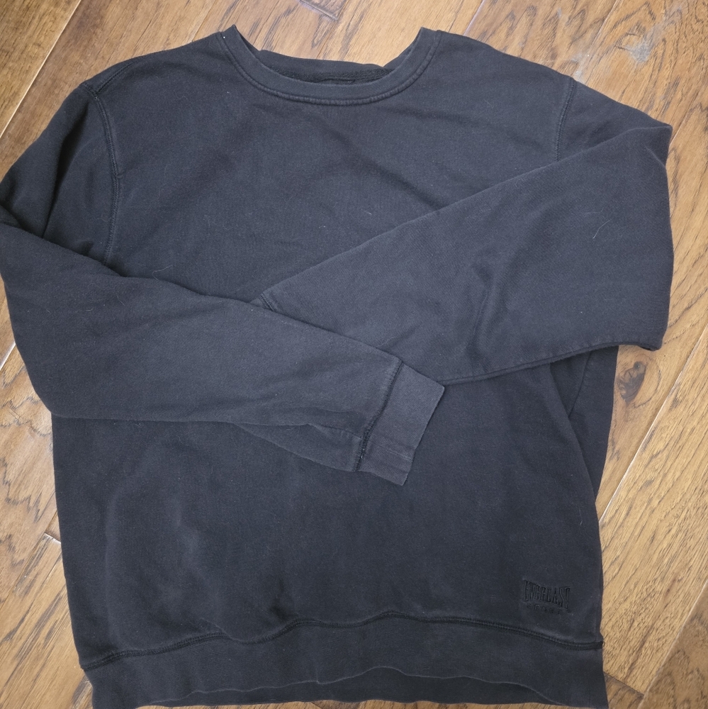 Vtg Everlast Black Crewneck Sweater Classic Design sz Large
